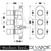 Hudson Reed Round Shower Valve With Diverter Dimensions