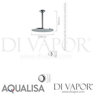 Aqualisa RSD.A1.BFC300.DV.14 Rise Smart Concealed w/ Ceiling Mounted Drencher & Remote Control Spare Parts