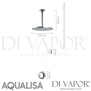 Aqualisa RSD.A2.BFC300.DV.14 Rise Smart Concealed w/ Ceiling Mounted Drencher & Remote Control Spare Parts