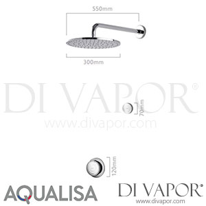 Aqualisa RSD.A2.BFW300.DV.14 Rise Smart Concealed with Wall Mounted Drencher & Remote Control Spare Parts