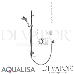 Aqualisa RSD.A2.BV.DV.14 Rise Smart Concealed with Adjustable Head and Remote Control Spare Parts