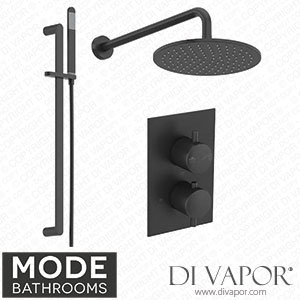 Mode Bathrooms RTVSB02 Spencer Round Black Twin Diverter Valve Shower Spare Parts