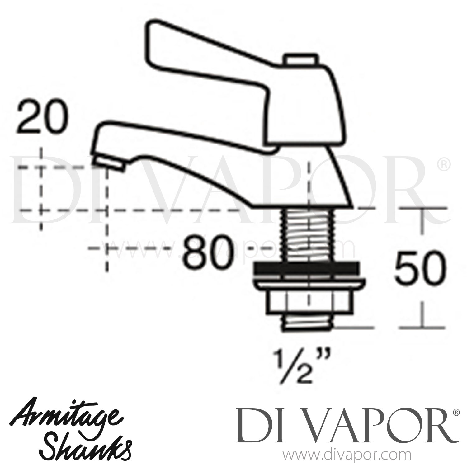 Armitage Shanks S7185AA Alterna Quadrant Pair Quarter Turn Basin Taps ...