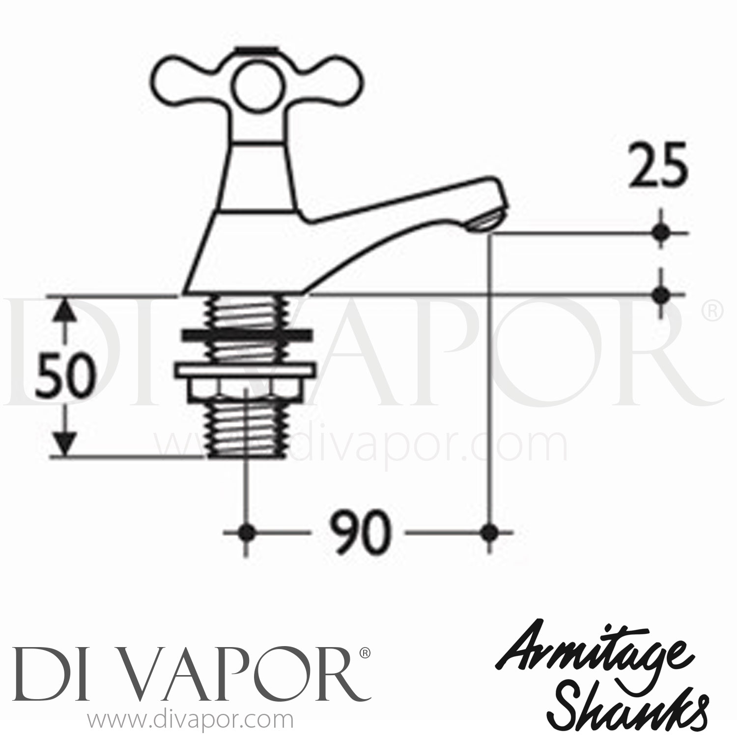 Armitage Shanks S7287AA Priory Pair Bath Taps Spare Parts