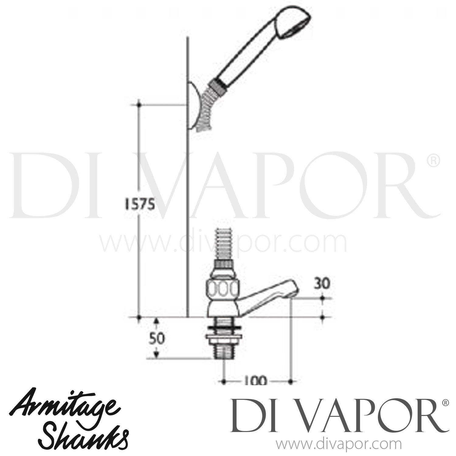 Armitage Shanks S7681aa Fairline Dual Control 2 Taphole Standard Bath 