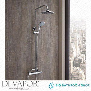 Big Bathroom Shop SB1003 Milano Select - Chrome Thermostatic Mixer Shower with Shower Head Hand Shower and Telescopic Riser Rail (2 Outlet) Spare Parts