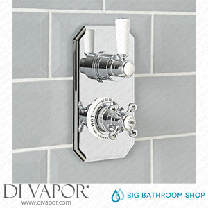 Big Bathroom Shop SB1411CW Milano Elizabeth - Traditional Concealed Thermostatic Twin Shower Valve - Chrome and White Spare Parts