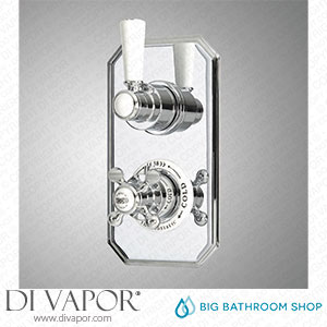 Big Bathroom Shop SB1412CW Milano Elizabeth - Traditional Concealed Thermostatic Twin Diverter Shower Valve - Chrome and White Spare Parts