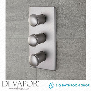 Big Bathroom Shop SB1503N Milano Ashurst - Modern 2 Outlet Triple Thermostatic Shower Valve - Brushed Nickel Spare Parts