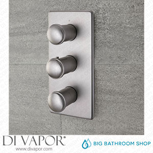 Big Bathroom Shop SB1504N Milano Ashurst - Modern 3 Outlet Triple Diverter Thermostatic Shower Valve - Brushed Nickel Spare Parts