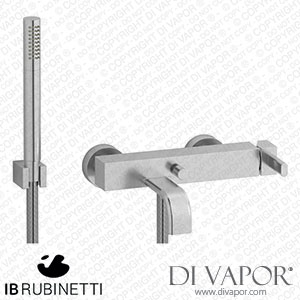 IB Rubinetti SB250SS Superbox Wall Mounted Bath Filler Complete with Shower Kit Spare Parts