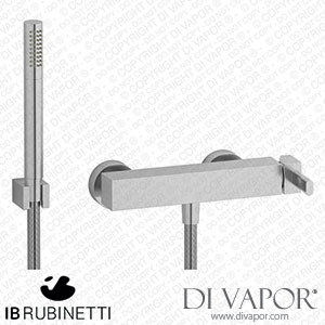 IB Rubinetti SB350SS Superbox Wall Mounted Shower Mixer with Shower Kit Spare Parts