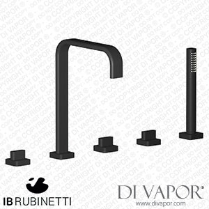 IB Rubinetti SB396NP Superbox Five Holes Deck Mounted Bath Filler with Shower Kit Spare Parts