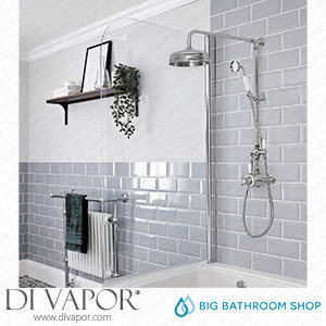 Big Bathroom Shop SBEDU3101CW Milano Elizabeth - Chrome and White Traditional Dual Exposed Thermostatic Shower with Grand Rigid Riser Rail (2 Outlet) Spare Parts