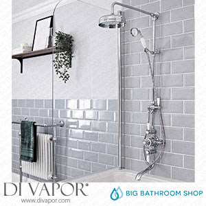 Big Bathroom Shop SBETR3101CW Milano Elizabeth - Chrome and White Traditional Triple Exposed Thermostatic Shower with Grand Rigid Riser Rail and Bath Spout (3 Outlet) Spare Parts