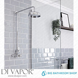 Big Bathroom Shop SBETW3102CW Milano Elizabeth - Chrome and White Traditional Twin Exposed Thermostatic Shower with Round Shower Head and Rigid Riser Rail (1 Outlet) Spare Parts