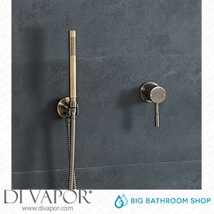 Big Bathroom Shop SBMAN1203AB Milano Clarus - Manual Shower Valve with Hand Shower - Brushed Brass Spare Parts