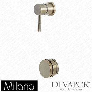 Milano SBMAN1208AB Clarus Modern One Outlet Valve with Bath Filler Brushed Brass Spare Parts