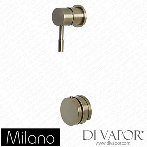 Milano SBMAN1208ABN Monet Modern One Outlet Valve with Bath Filler Antique Brass Spare Parts