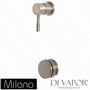 Milano SBMAN1208CP Amara Modern One Outlet Valve with Bath Filler Brushed Copper Spare Parts