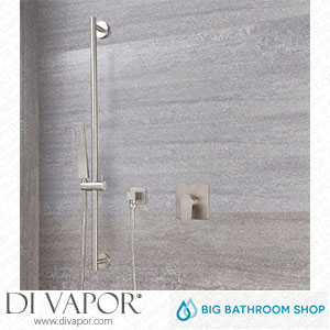 Big Bathroom Shop SBMAN1603N Milano Hunston - Brushed Nickel Shower with Square Hand Shower and Riser Rail (1 Outlet) Spare Parts