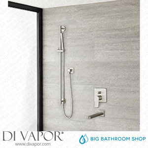 Big Bathroom Shop SBMAND1506N Milano Ashurst - Manual Diverter Shower Valve Riser Rail Kit and Spout - Brushed Nickel Spare Parts