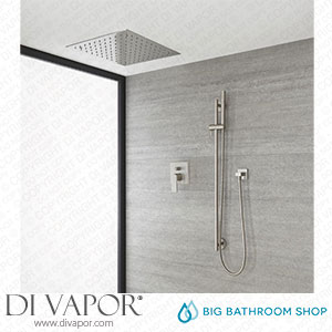 Big Bathroom Shop SBMAND1510N Milano Ashurst - Brushed Nickel Shower with Recessed Shower Head Hand Shower and Riser Rail (2 Outlet) Spare Parts