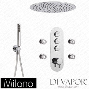 Milano SBPUS1305 Orta Chrome Thermostatic Shower (3 Outlet) Spare Parts