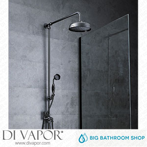 Big Bathroom Shop SBRR002BL Milano Elizabeth - Traditional Grand Rigid Riser with Hand Shower - Black Spare Parts