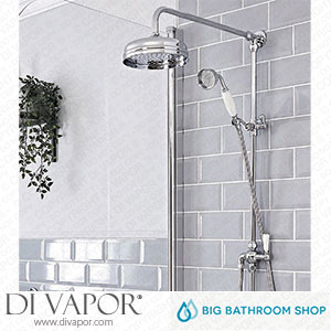 Big Bathroom Shop SBRR002CW Milano Elizabeth - Traditional Victorian Grand Rigid Riser with 8 inch Shower Head - Chrome Spare Parts