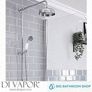 Big Bathroom Shop SBRR004CW Milano Elizabeth - Chrome and White Traditional Rigid Riser Spare Parts