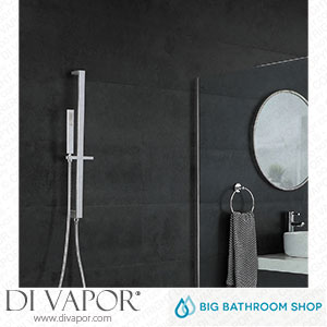 Big Bathroom Shop SBSL005CC Milano Arvo - Modern Riser Rail Kit with Hand Shower - Chrome Spare Parts