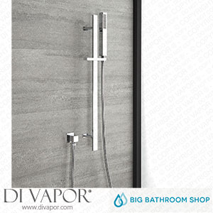 Big Bathroom Shop SBSL008CC Milano Arvo - Modern Riser Rail Kit with Hand Shower and Outlet Elbow - Chrome Spare Parts