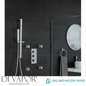 Big Bathroom Shop SBTR1116 Milano Arvo - Chrome Thermostatic Shower with Hand Shower Body Jets and Riser Rail (2 Outlet) Spare Parts