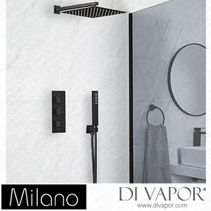 Milano SBTR1122BL Preto Black Thermostatic Shower (2 Outlet) Spare Parts