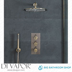 Big Bathroom Shop SBTR1205AB Milano Clarus - Thermostatic Shower with Shower Head and Hand Shower - Brushed Brass Spare Parts