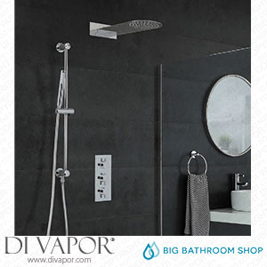 Big Bathroom Shop SBTR1210 Milano Mirage - Chrome Thermostatic Shower with Slim Shower Head Hand Shower and Riser Rail (2 Outlet) Spare Parts