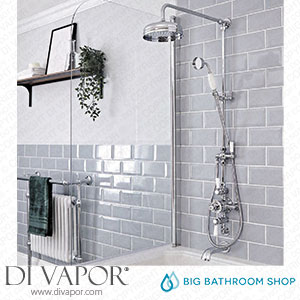 Big Bathroom Shop SBTR3102CW Milano Elizabeth - Chrome and White Traditional Triple Exposed Thermostatic Shower with Grand Rigid Riser Rail and Wall Spout (3 Outlet) Spare Parts