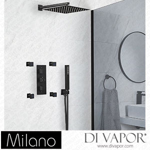 Milano SBTRD1123BL Preto Black Thermostatic Shower with Diverter (3 Outlet) Spare Parts