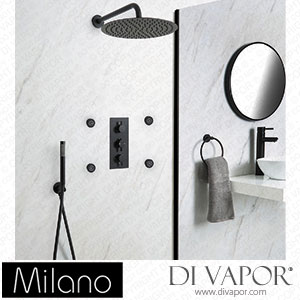 Milano SBTRD1205B Nero Black Thermostatic Shower with Diverter (3 Outlet) Spare Parts