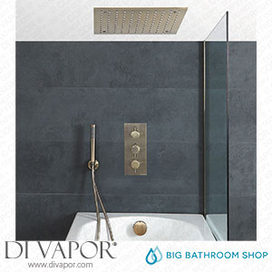 Big Bathroom Shop SBTRD1215AB Milano Clarus - Thermostatic Shower with Diverter Recessed Shower Head Hand Shower and Overflow Bath Filler - Brushed Brass Spare Parts