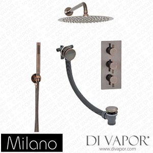 Milano SBTRD1216CP Amara Thermostatic Shower with Diverter Brushed Copper Spare Parts