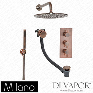 Milano SBTRD1216OR Eris Thermostatic Shower with Diverter Copper Spare Parts