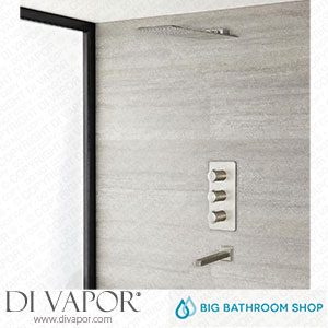 Big Bathroom Shop SBTRD1510N Milano Ashurst - Triple Diverter Thermostatic Shower Valve Two Outlet Head and Spout - Brushed Nickel Spare Parts