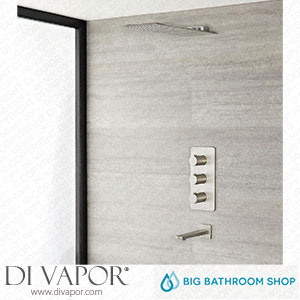 Big Bathroom Shop SBTRD1610N Milano Hunston - Triple Diverter Thermostatic Valve Two Outlet Head and Spout - Brushed Nickel Spare Parts