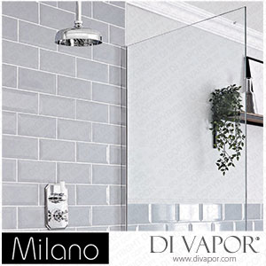 Milano SBTW1402 Elizabeth Chrome and White Traditional Thermostatic Shower Spare Parts