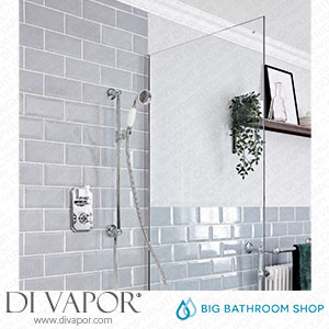 Big Bathroom Shop SBTW1403 Milano Elizabeth - Chrome and White Traditional Thermostatic Shower with Round Hand Shower and Riser Rail (1 Outlet) Spare Parts