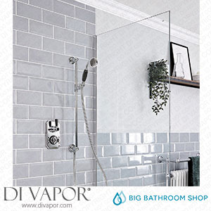 Big Bathroom Shop SBTW1403CB Milano Elizabeth - Chrome and Black Traditional Thermostatic Shower with Round Hand Shower and Riser Rail (1 Outlet) Spare Parts