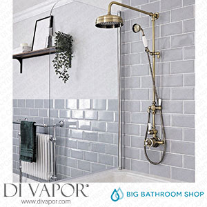 Big Bathroom Shop SBTW3102AB Milano Elizabeth - Brushed Gold Traditional Twin Exposed Thermostatic Shower with Grand Rigid Riser Rail (2 Outlet) Spare Parts