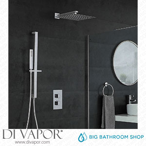 Big Bathroom Shop SBTWD1116 Milano Arvo - Chrome Thermostatic Shower with Diverter Shower Head Hand Shower and Riser Rail (2 Outlet) Spare Parts